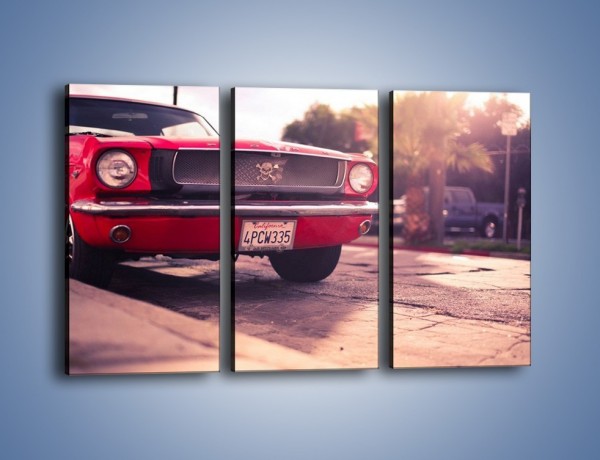 Obraz na płótnie – Czerwony Ford Mustang – trzyczęściowy TM087W2