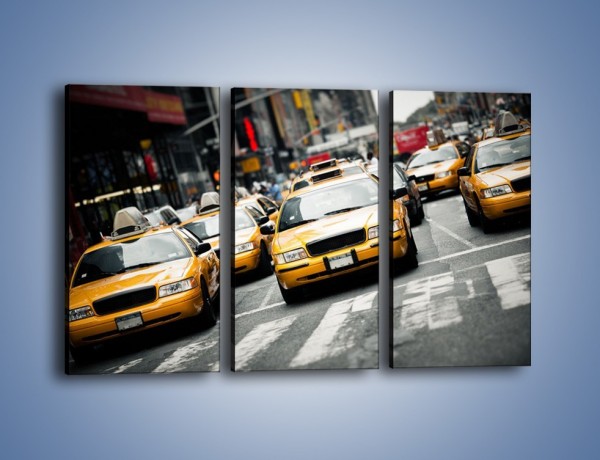 Obraz na płótnie – Nowojorskie taksówki – trzyczęściowy TM149W2