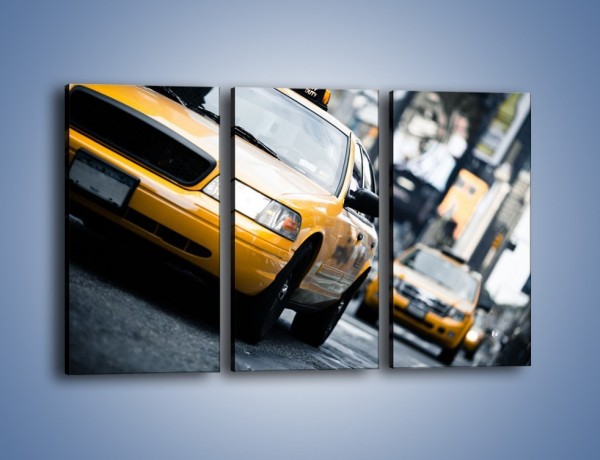 Obraz na płótnie – Taksówki w Nowym Jorku – trzyczęściowy TM151W2