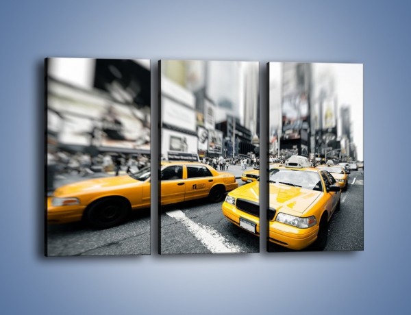 Obraz na płótnie – Taksówki na Times Square – trzyczęściowy TM152W2