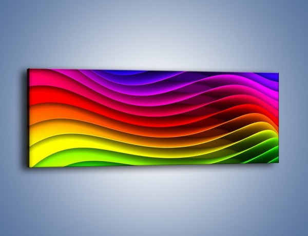Obraz na płótnie – Falą w kolorze – jednoczęściowy panoramiczny GR393
