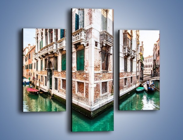 Obraz na płótnie – Skrzyżowanie wodne w Wenecji – trzyczęściowy AM081W3