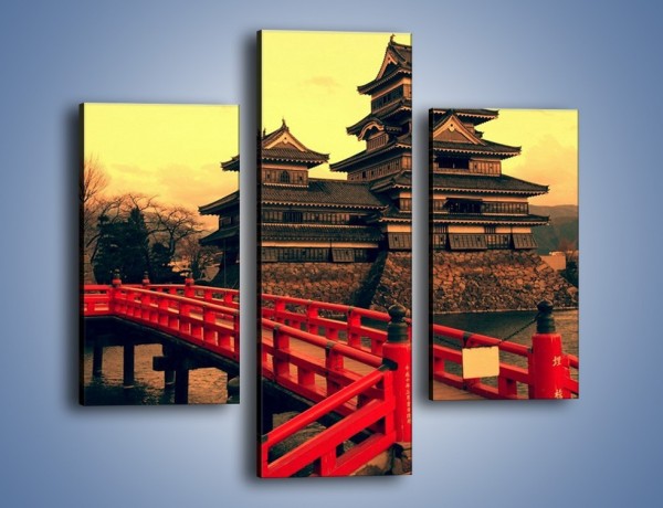 Obraz na płótnie – Japońska architektura – trzyczęściowy AM235W3