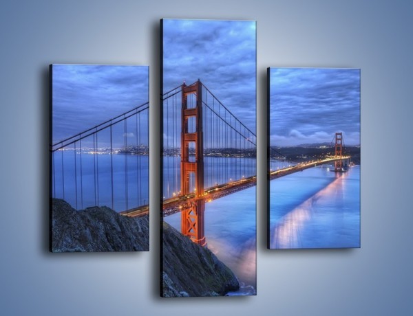 Obraz na płótnie – Most Golden Gate – trzyczęściowy AM328W3