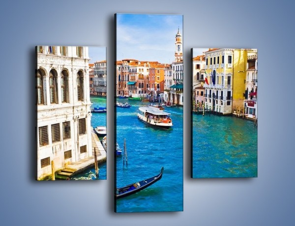 Obraz na płótnie – Kolorowy świat Wenecji – trzyczęściowy AM362W3
