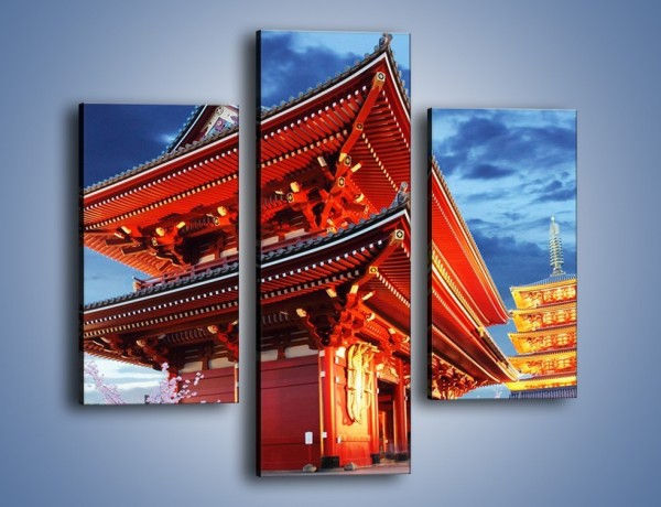 Obraz na płótnie – Świątynia Senso-ji w Tokyo – trzyczęściowy AM378W3
