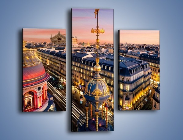 Obraz na płótnie – Paryska architektura – trzyczęściowy AM402W3