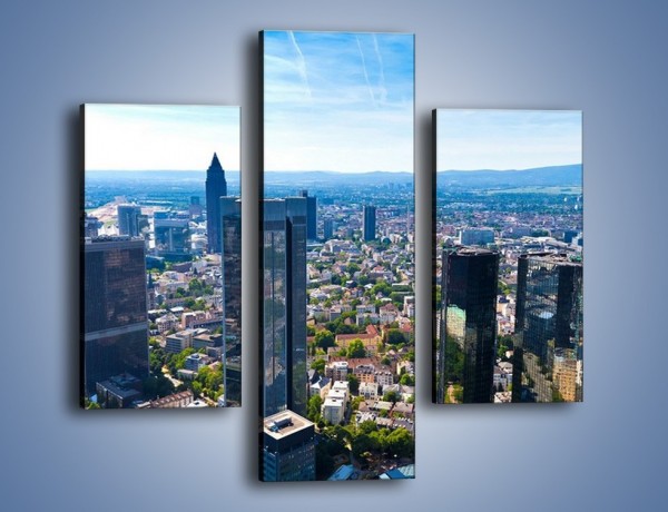 Obraz na płótnie – Panorama Frankfurtu – trzyczęściowy AM414W3