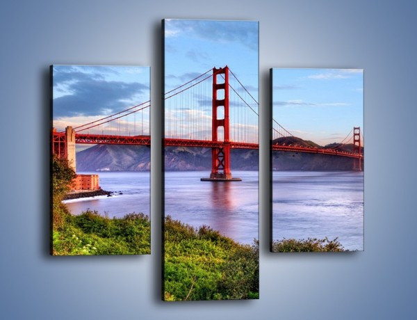 Obraz na płótnie – Most Golden Gate w San Francisco – trzyczęściowy AM444W3