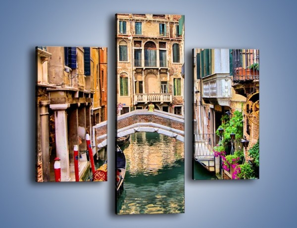 Obraz na płótnie – Wenecka wodna uliczka – trzyczęściowy AM508W3