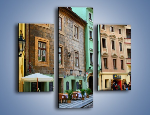 Obraz na płótnie – Złota Ulica w Pradze – trzyczęściowy AM524W3