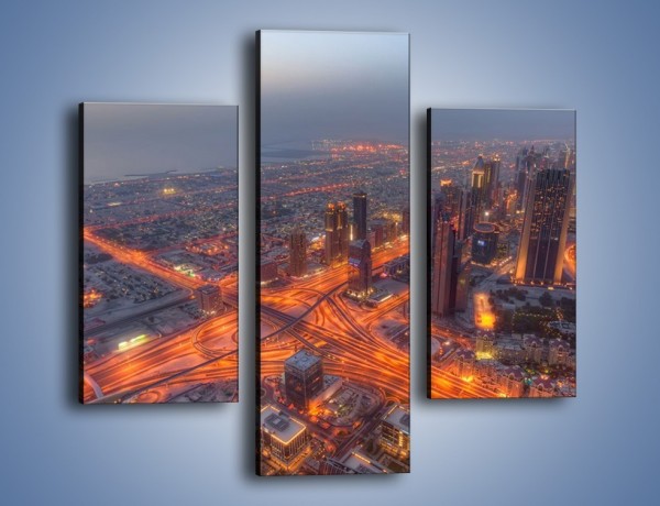 Obraz na płótnie – Panorama Dubaju o poranku – trzyczęściowy AM538W3