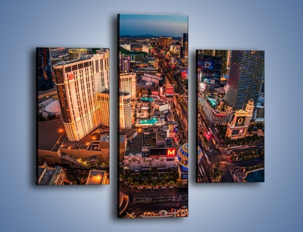 Obraz na płótnie – Centrum Las Vegas – trzyczęściowy AM588W3
