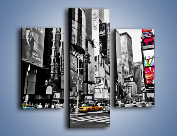 Obraz na płótnie – Times Square w godzinach szczytu – trzyczęściowy AM598W3