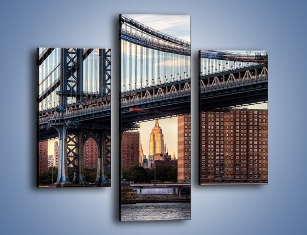 Obraz na płótnie – Manhattan Bridge – trzyczęściowy AM607W3