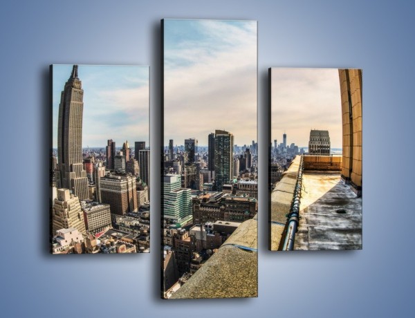 Obraz na płótnie – Empire State Building na Manhattanie – trzyczęściowy AM610W3