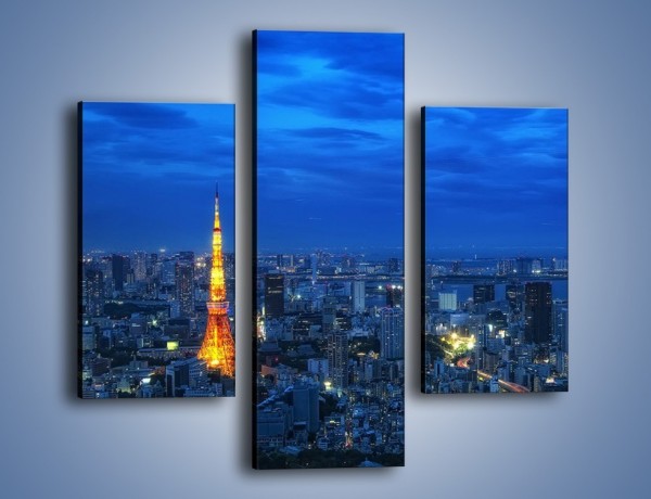 Obraz na płótnie – Tokyo Tower w Japonii – trzyczęściowy AM621W3