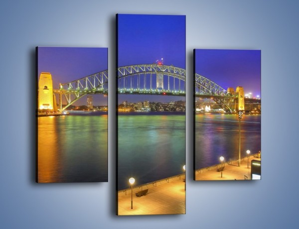 Obraz na płótnie – Most nad zatoką Port Jackson w Sydney – trzyczęściowy AM631W3