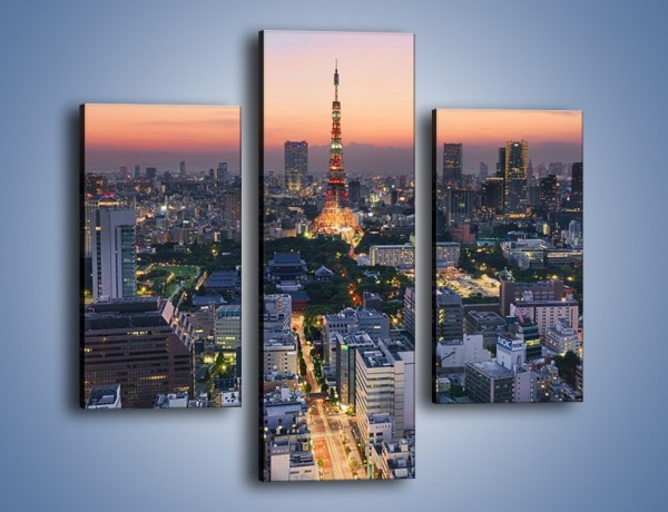 Obraz na płótnie – Tokyo o poranku – trzyczęściowy AM633W3