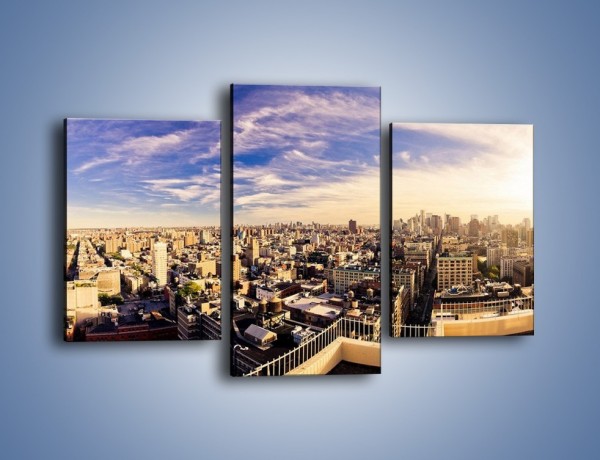 Obraz na płótnie – Panorama Nowego Jorku – trzyczęściowy AM650W3