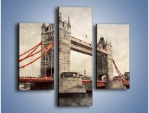 Obraz na płótnie – Tower Bridge w stylu vintage – trzyczęściowy AM668W3