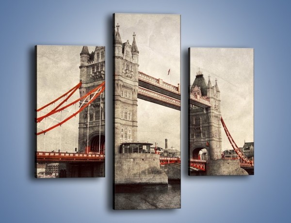 Obraz na płótnie – Tower Bridge w stylu vintage – trzyczęściowy AM668W3