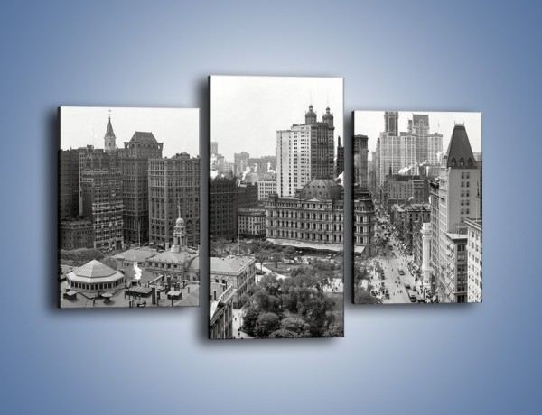 Obraz na płótnie – Manhattan na początku XX wieku – trzyczęściowy AM686W3