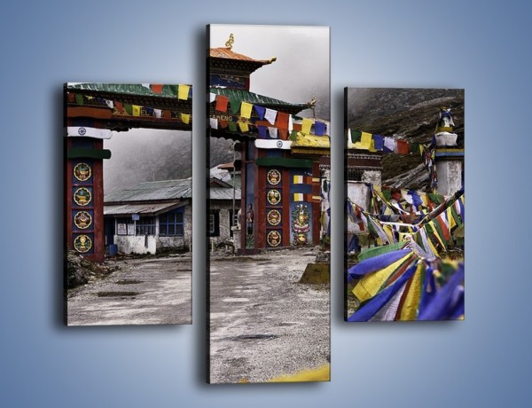 Obraz na płótnie – Brama do miasta Tawang w Tybecie – trzyczęściowy AM689W3