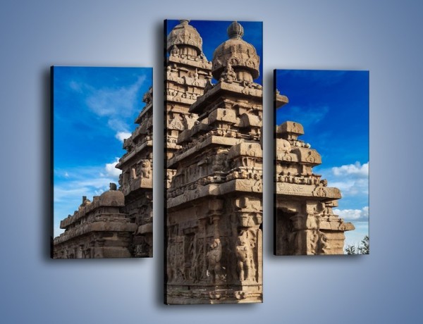 Obraz na płótnie – Nadbrzeżna świątynia Śiwy w Indiach – trzyczęściowy AM695W3
