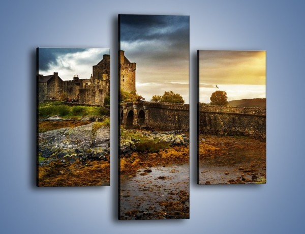 Obraz na płótnie – Zamek Eilean Donan w Szkocji – trzyczęściowy AM697W3