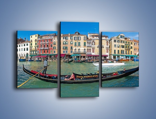 Obraz na płótnie – Panorama Canal Grande w Wenecji – trzyczęściowy AM745W3