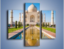 Obraz na płótnie – Taj Mahal pod błękitnym niebem – trzyczęściowy AM750W3