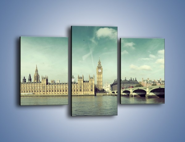 Obraz na płótnie – Panorama Pałacu Westminsterskiego – trzyczęściowy AM758W3