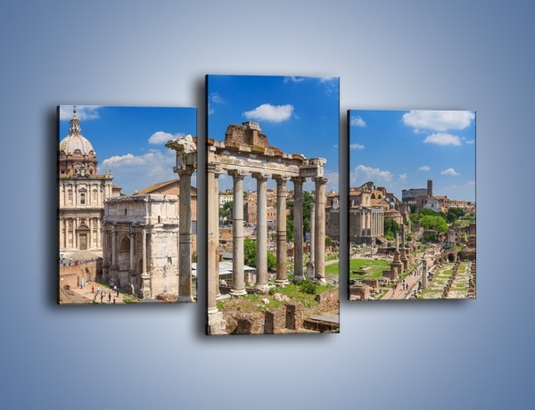 Obraz na płótnie – Panorama rzymskich ruin – trzyczęściowy AM767W3