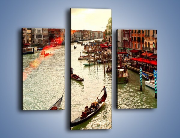 Obraz na płótnie – Weneckie gondole w Canal Grande – trzyczęściowy AM783W3