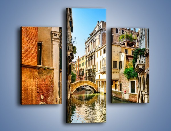 Obraz na płótnie – Romantyczny kanał w Wenecji – trzyczęściowy AM795W3