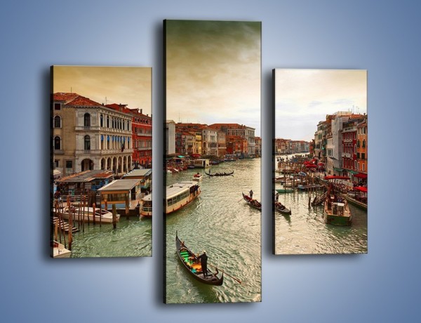 Obraz na płótnie – Wenecka architektura w Canal Grande – trzyczęściowy AM810W3