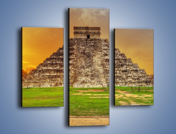 Obraz na płótnie – Piramida Kukulkana w Meksyku – trzyczęściowy AM814W3