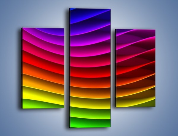 Obraz na płótnie – Falą w kolorze – trzyczęściowy GR393W3