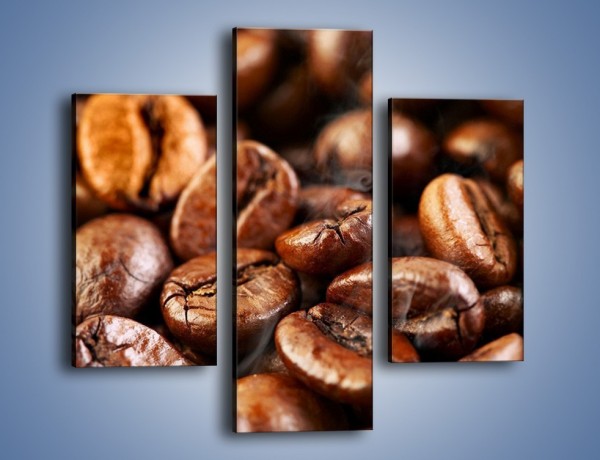 Obraz na płótnie – Parzone ziarna kawy – trzyczęściowy JN027W3