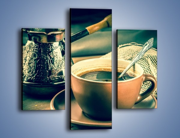 Obraz na płótnie – Czarna kawa arabica – trzyczęściowy JN064W3
