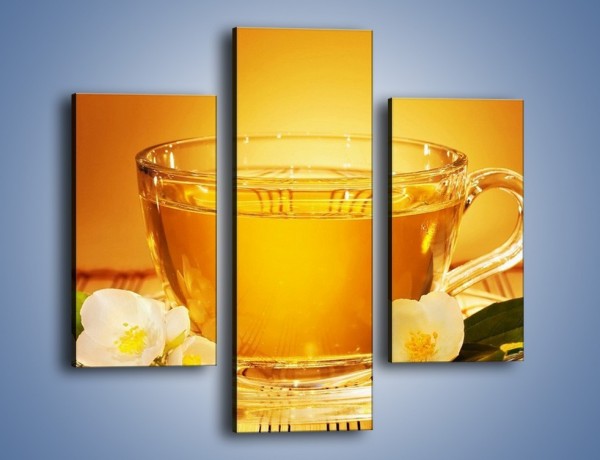 Obraz na płótnie – Delikatny smak herbaty – trzyczęściowy JN261W3