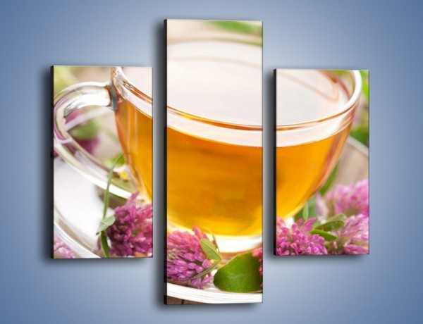 Obraz na płótnie – Herbata z kwiatami – trzyczęściowy JN283W3