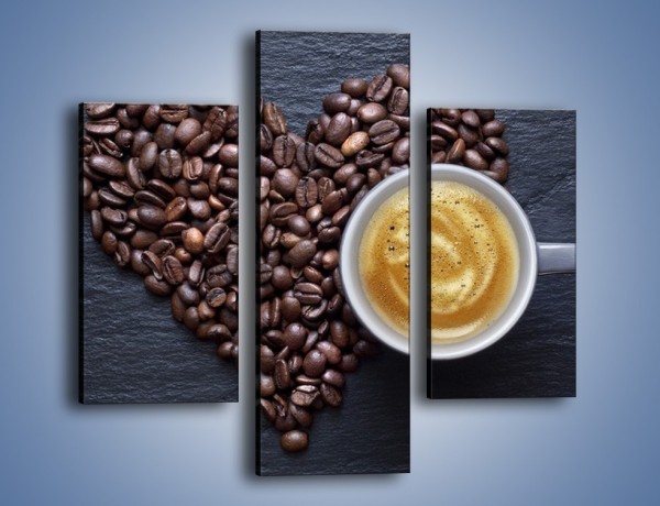Obraz na płótnie – Miłość do czarnej kawy – trzyczęściowy JN328W3