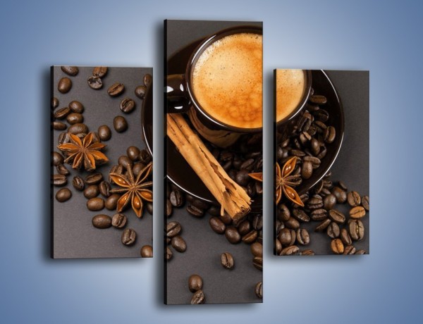 Obraz na płótnie – Kawa z goździkiem – trzyczęściowy JN349W3