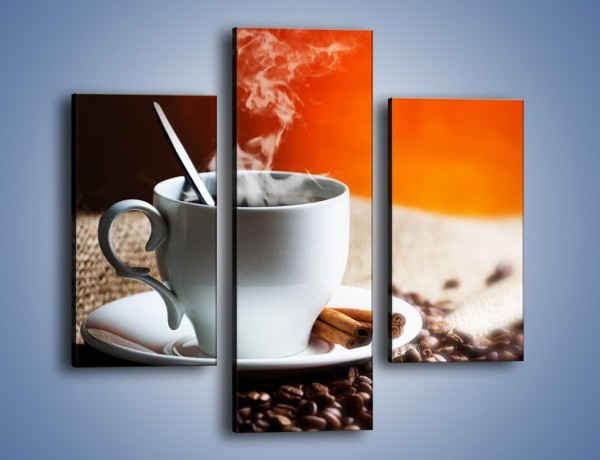 Obraz na płótnie – Aromatyczny zapach kawy – trzyczęściowy JN374W3
