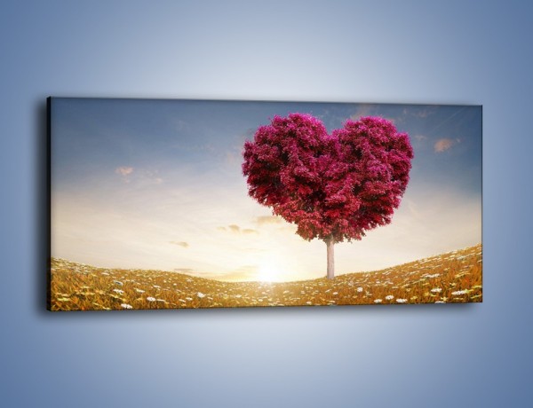 Obraz na płótnie – Drzewo pełne miłości – jednoczęściowy panoramiczny GR537