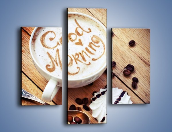 Obraz na płótnie – Kawa z bezą – trzyczęściowy JN605W3