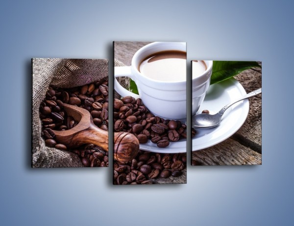 Obraz na płótnie – Dobrze odmierzona porcja kawy – trzyczęściowy JN613W3