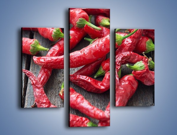 Obraz na płótnie – Rozsypane papryczki chili – trzyczęściowy JN739W3